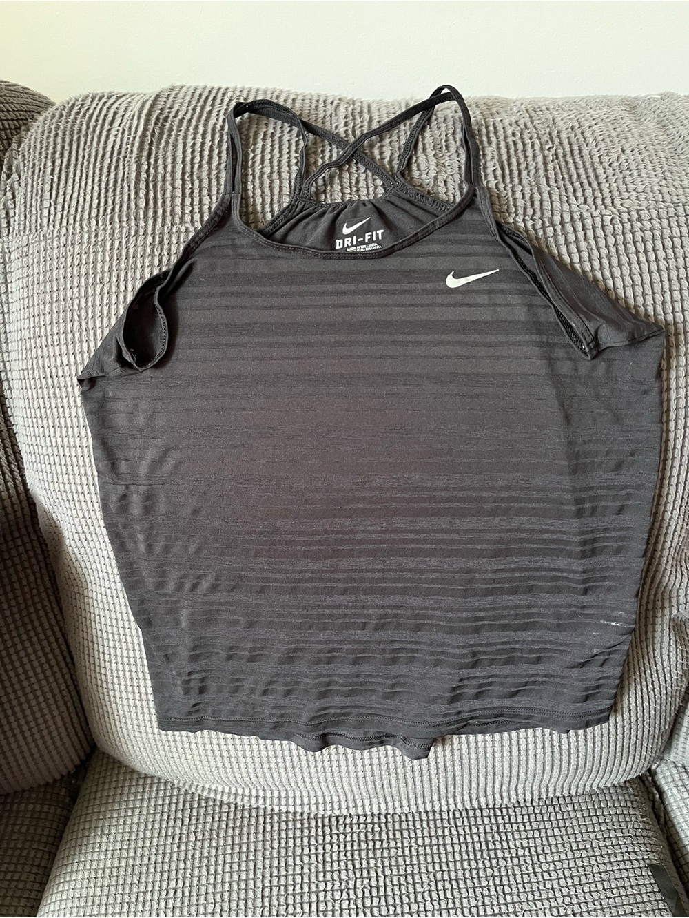 Nike Black Women's Strappy Dri-FIT Tank Top